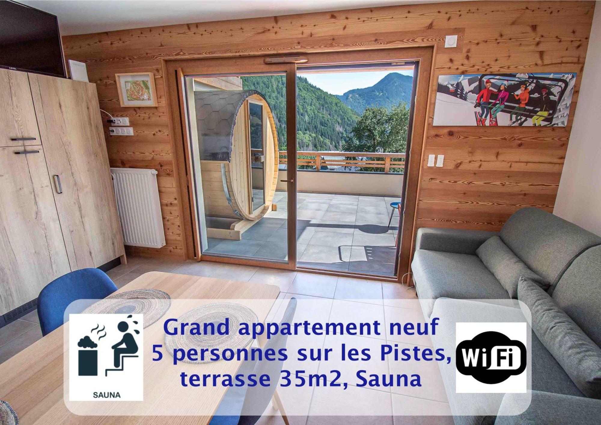Dans Residence Neuve Le Snow Roc Sur Les Pistes, Grand Studio Cosy 5 Pers Avec Terrasse Panoramique, Sauna, Wifi Saint-Jean-dʼAulps Εξωτερικό φωτογραφία